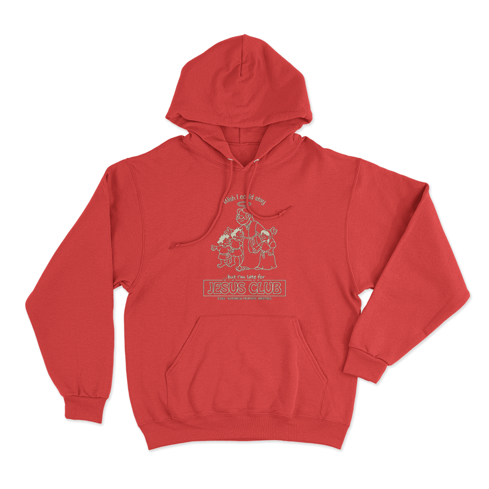 Jesus Club Unisex Hoodie Red Jesus Club Unisex Hoodie Red