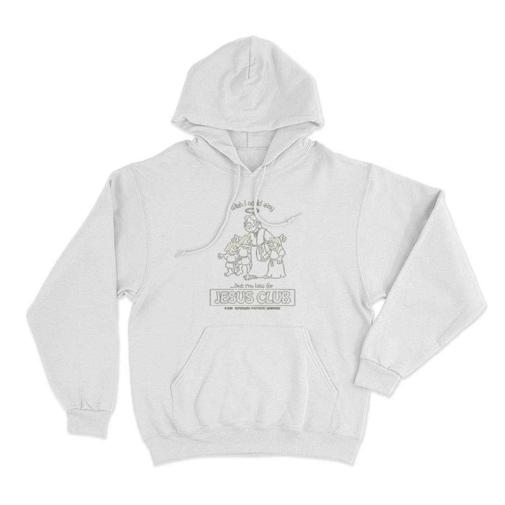 Jesus Club Unisex Hoodie White Jesus Club Unisex Hoodie White