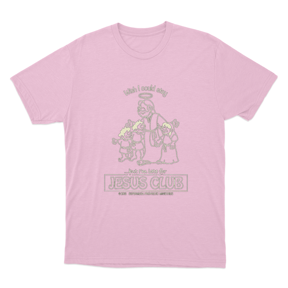 Jesus Club Unisex T Shirt Pink Jesus Club Unisex T Shirt Pink