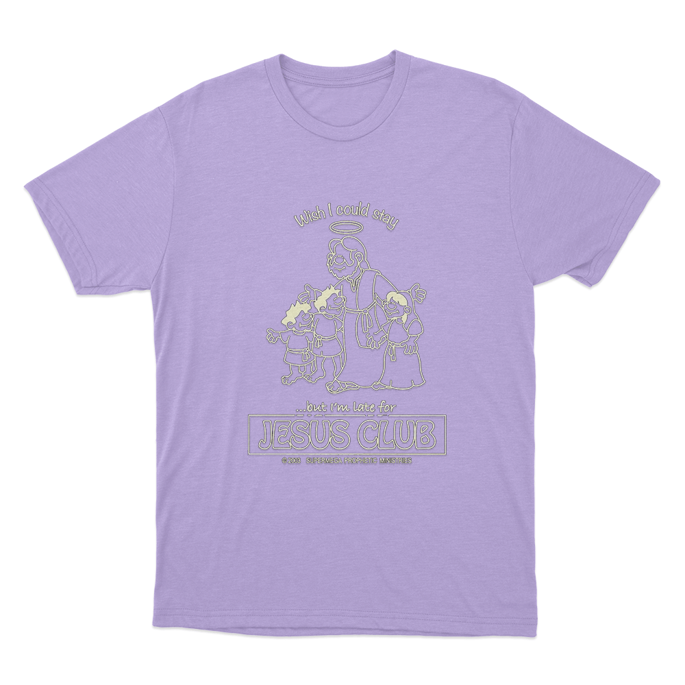 Jesus Club Unisex T Shirt Purple Jesus Club Unisex T Shirt Purple