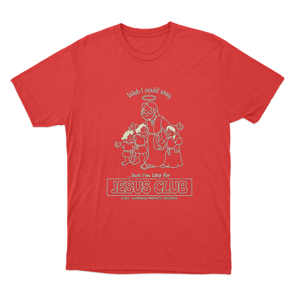 Jesus Club Unisex T Shirt Red Jesus Club Unisex T Shirt Red