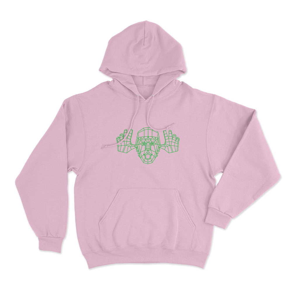 Low Poly Prankery Unisex Hoodie Pink Low Poly Prankery Unisex Hoodie Pink