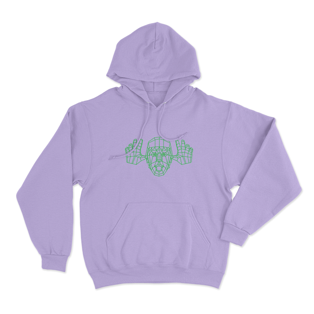 Low Poly Prankery Unisex Hoodie Purple Low Poly Prankery Unisex Hoodie Purple