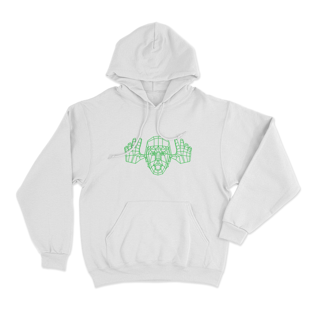 Low Poly Prankery Unisex Hoodie White Low Poly Prankery Unisex Hoodie White