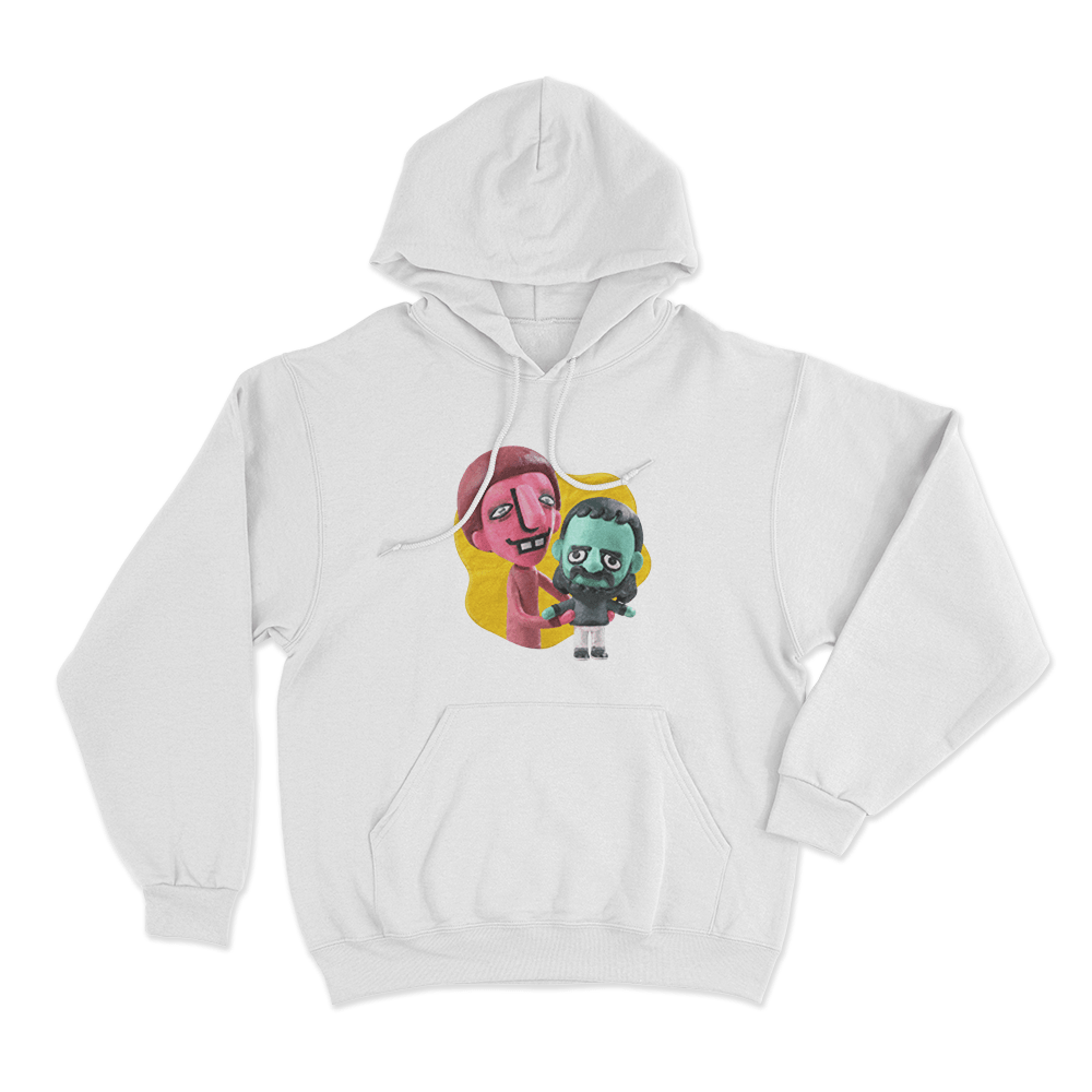 SuperMega Clay Characters Unisex Hoodie White SuperMega Clay Characters Unisex Hoodie White