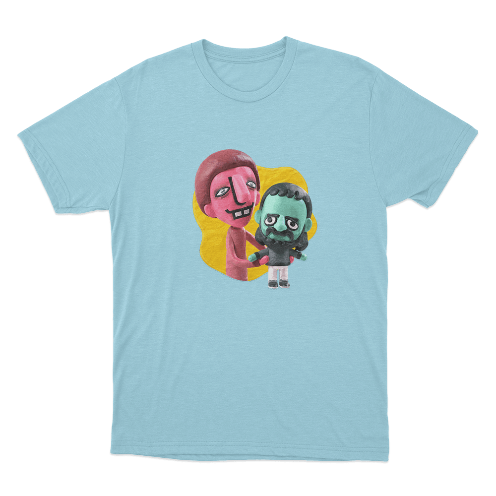SuperMega Clay Characters Unisex T Shirt Sky Blue SuperMega Clay Characters Unisex T Shirt Sky Blue
