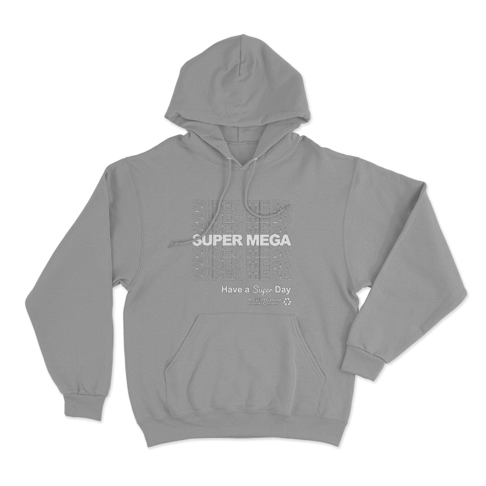 Supper Mega Have A Supper Day Unisex Hoodie Grey Supper Mega Have A Supper Day Unisex Hoodie Grey
