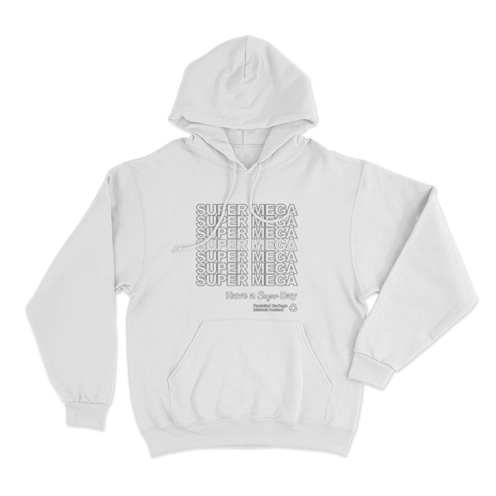 Supper Mega Have A Supper Day Unisex Hoodie White Supper Mega Have A Supper Day Unisex Hoodie White